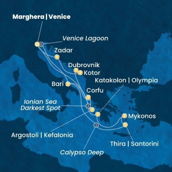 Costa Deliziosa - Olaszország, Görögország, Horvátország, Montenegro