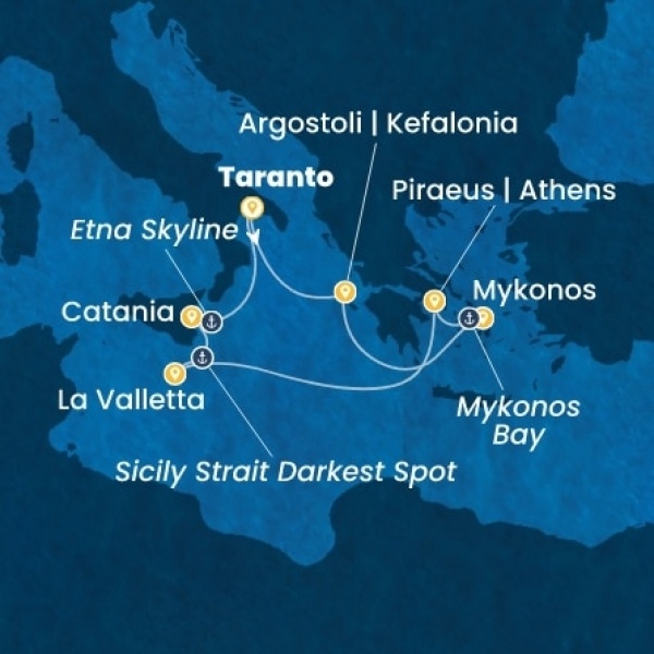 Costa Fascinosa - Görögország, Málta, Olaszország