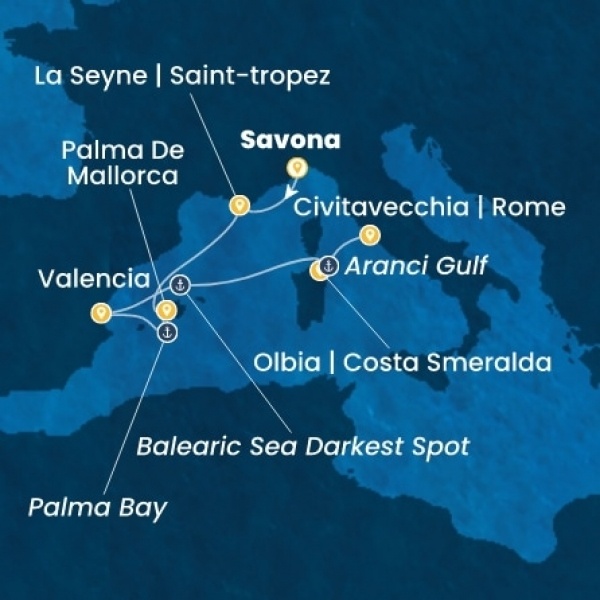 Costa Pacifica - Olaszország, Franciaország, Baleár-szigetek, Spanyolország