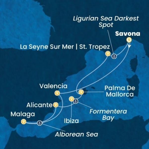 Costa Fascinosa - Olaszország, Spanyolország, Baleár-szigetek, Franciaország