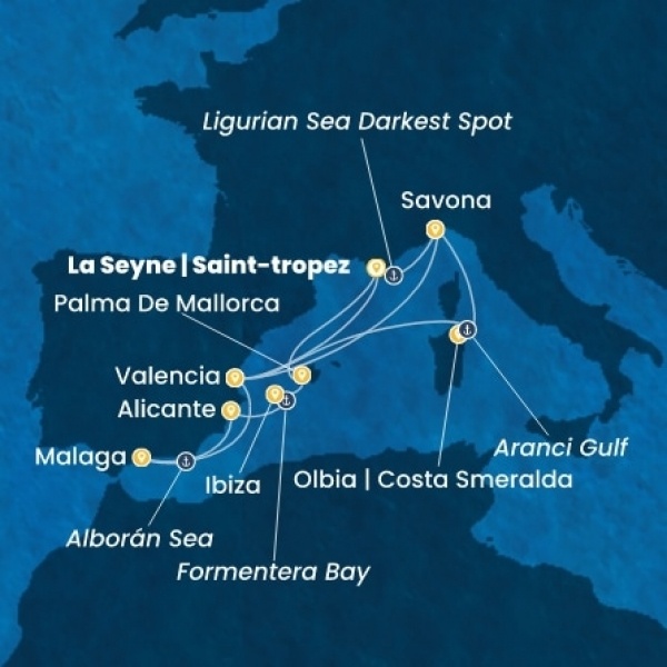 Costa Fascinosa - Franciaország, Olaszország, Spanyolország, Baleár-szigetek