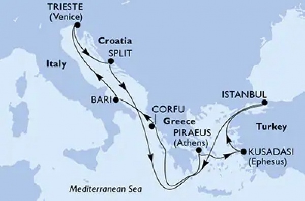 Kelet-Mediterrán kincsek nyomában Pünkösdkor csoportos hajóút
