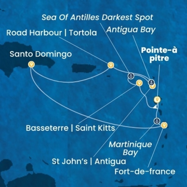 Costa Favolosa - Holland Antillák (ABC-szigetek), Virgin szigetek
