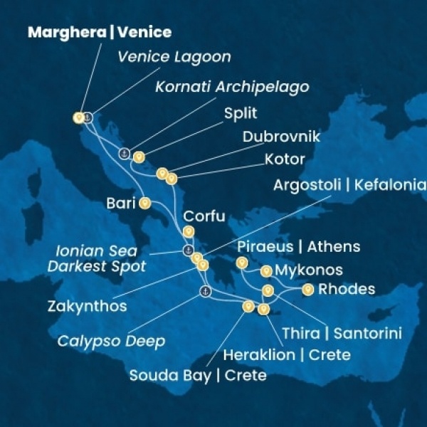 Costa Deliziosa - Olaszország, Görögország, Montenegro, Horvátország