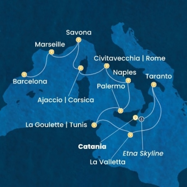 Costa Fascinosa - Olaszország, Málta, Tunézia, Corsica (France), Franciaország, Spanyolország