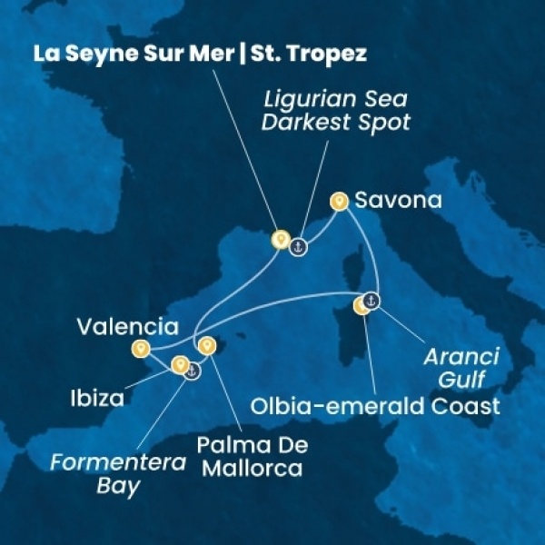 Costa Fascinosa - Franciaország, Olaszország, Spanyolország, Baleár-szigetek