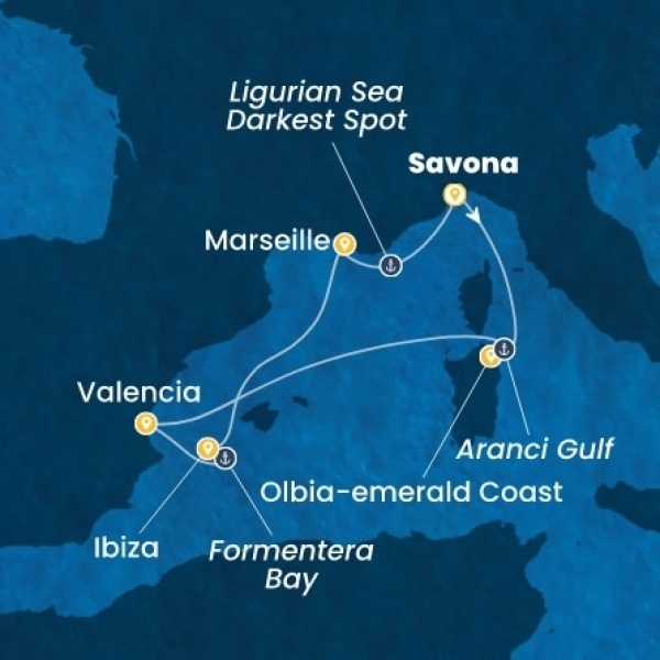 Costa Fascinosa - Olaszország, Spanyolország, Baleár-szigetek, Franciaország