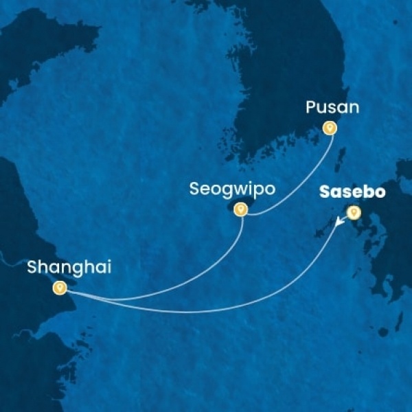 Costa Serena - Kína, South Korea