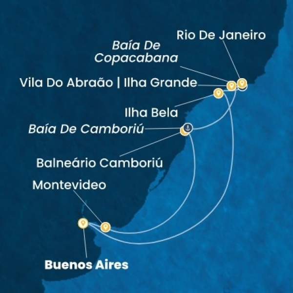 Costa Serena - Argentína, Uruguay, Brazília