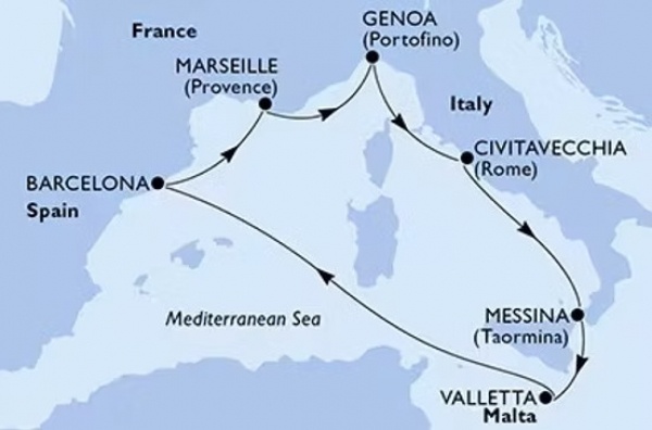 MEDITERRÁN TÉL - MSC World Europa csoportos hajóút magyar idegenvezetővel